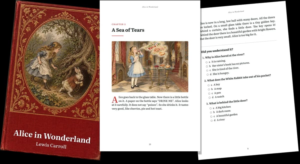 Nativas 책 PDF의 페이지: 표지, 삽화가 있는 장의 시작, 본문 페이지