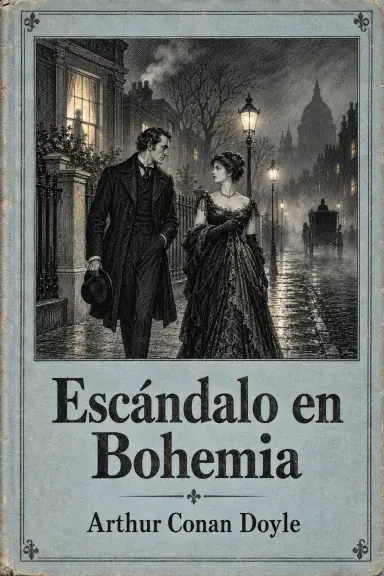 Arthur Conan Doyleの本『Escándalo en Bohemia』の表紙
