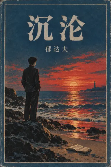郁达夫的书《沉沦》的封面