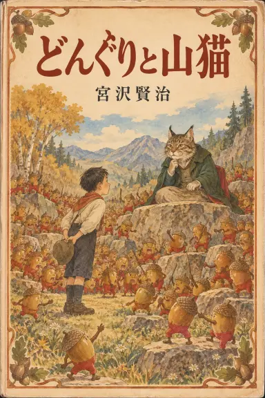 宮沢賢治的书《どんぐりと山猫》的封面