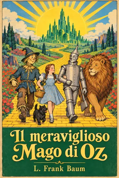 L. Frank Baum的书《Il meraviglioso Mago di Oz》的封面